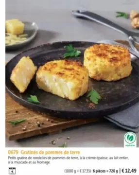 Offre: Gratinés de pommes de terre
