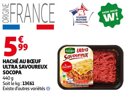 Promotie: Haché au bœuf ultra savoureux