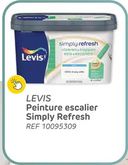 Offre: Peinture sols et escalier levis simply refresh blanc satin 2l