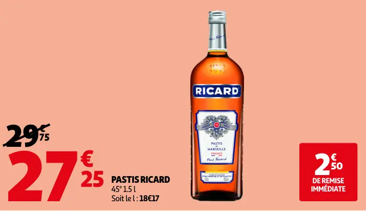 Offre: Pastis Ricard