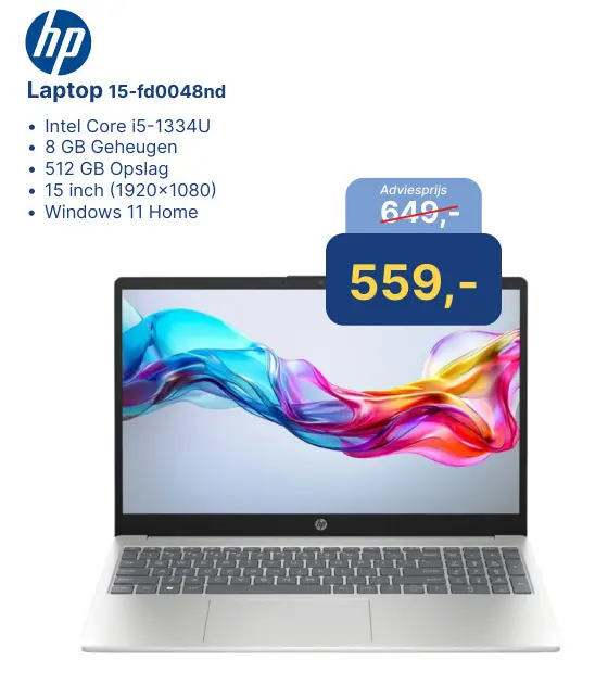 Aanbieding: Laptop 15-fd0048nd