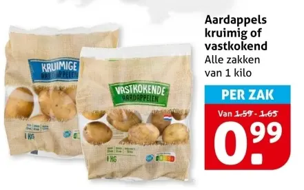 Aanbieding: Aardappels kruimig of vastkokend