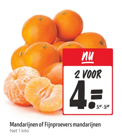 Aanbieding: Mandarijnen of Fijnproevers mandarijnen