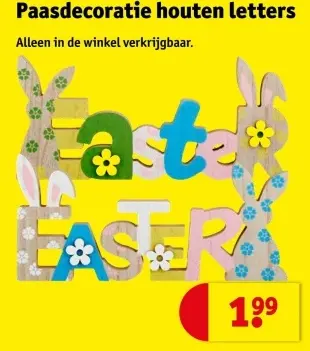 Aanbieding: Paasdecoratie houten letters