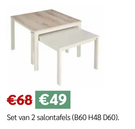 Promotie: Salontafels