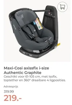 Aanbieding: Maxi-Cosi axissfix i-size Authentic Graphite