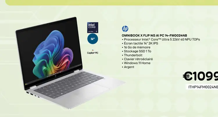 Offre: Omnibook x flip ng ai pc 14-fm0024nb