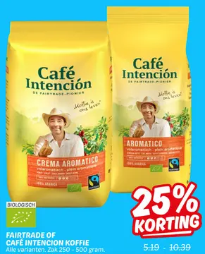 Aanbieding: FAIRTRADE OF CAFÉ INTENCION KOFFIE