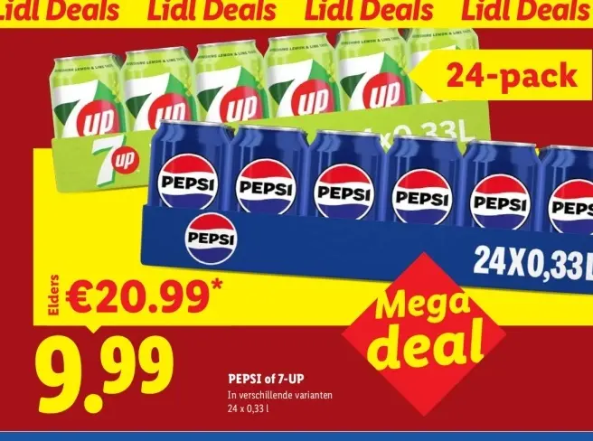 Aanbieding: PEPSI of 7-UP