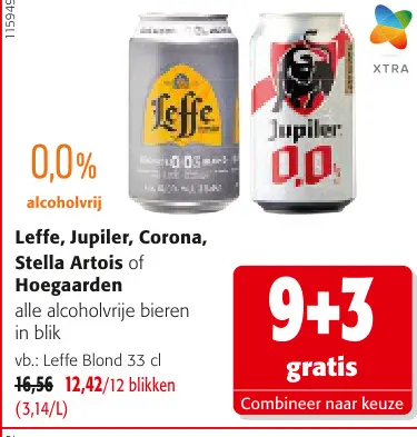 Promotie: Leffe, Jupiler, Corona, Stella Artois of Hoegaarden