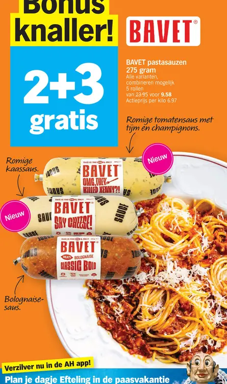 Promotie: BAVET pastasauzen
