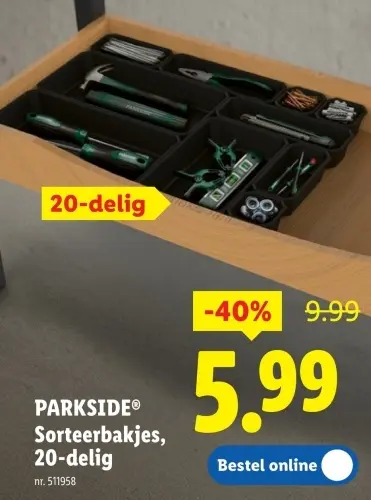 Promotie: Sorteerbakjes 20-delig