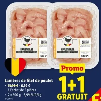 Offre: Lanières de filet de poulet