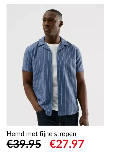 Promotie: Hemd met fijne strepen