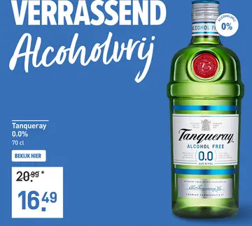 Aanbieding: Tanqueray 0.0% 70CL Mixen