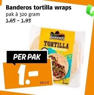 Aanbieding: tortilla wraps