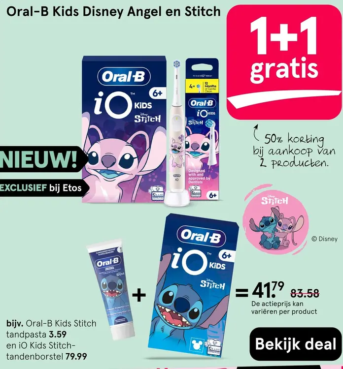 Aanbieding: Oral-B Kids Disney Angel en Stitch