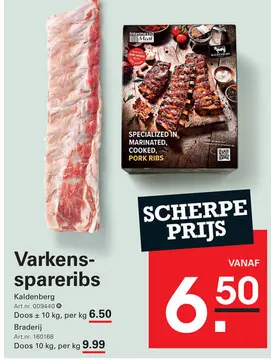Aanbieding: Varkens-spareribs