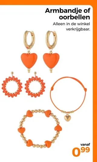 Aanbieding: Armbandje of oorbellen