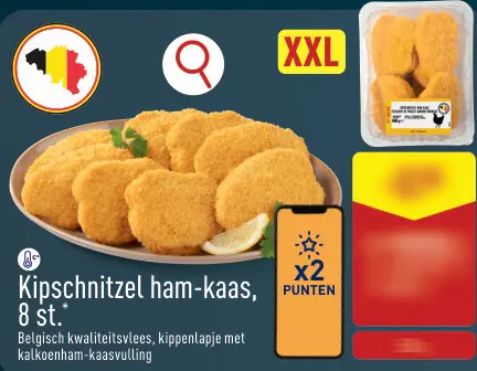 Promotie: Kipschnitzel ham-kaas