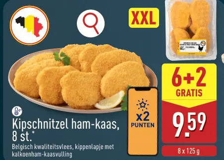 Promotie: Kipschnitzel ham-kaas