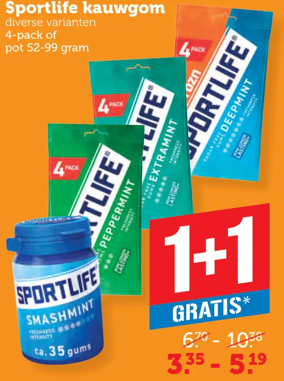Aanbieding: Sportlife kauwgom