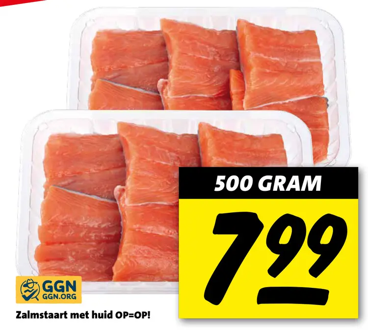 Aanbieding: Zalmstaart met huid