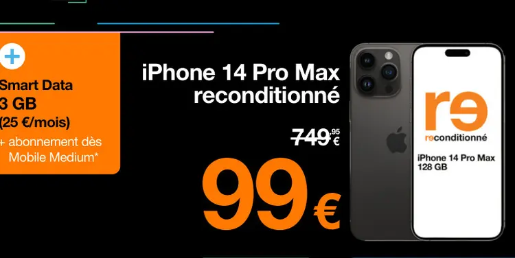 Offre: iPhone 14 Pro Max reconditionné