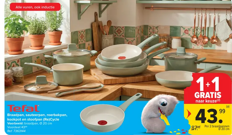 Promotie: Braadpan, sauteerpan, roerbakpan, kookpot en stoofpan (Re)Cycle