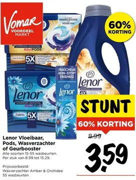 Aanbieding: Lenor Vloeibaar, Pods, Wasverzachter of Geurbooster