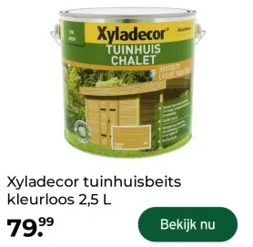 Aanbieding: Tuinhuisbeits kleurloos 2,5 L