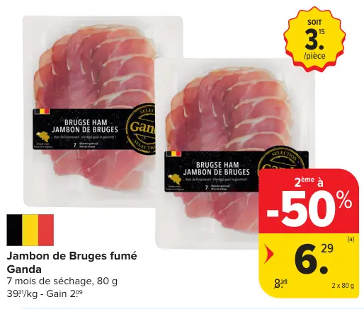 Offre: Jambon de Bruges fumé
