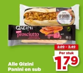 Aanbieding: Panini en sub