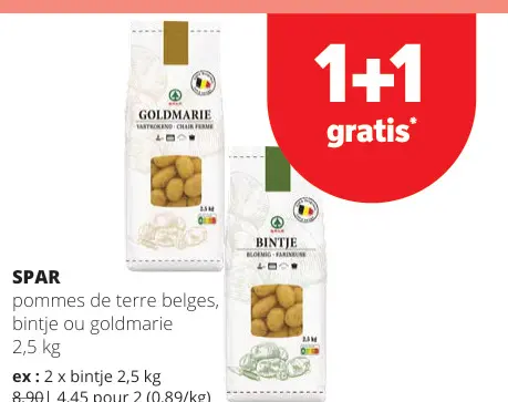 Offre: Pommes de terre belges, bintje ou goldmarie