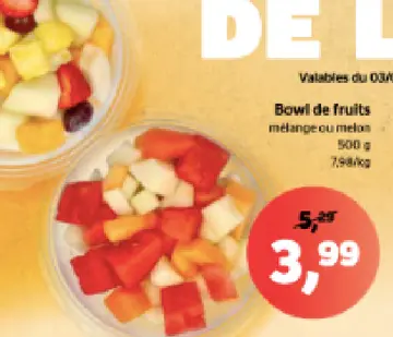 Offre: Bowl de fruits