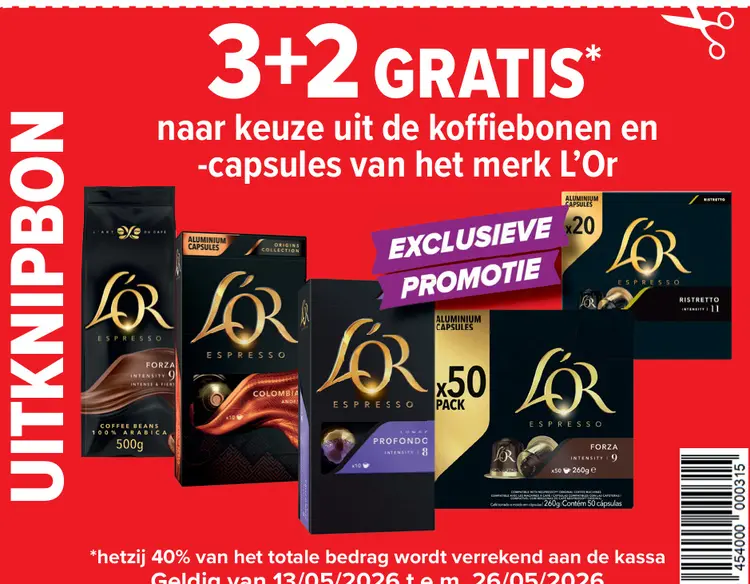 Promotie: Koffiebonen en -capsules