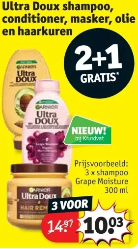 Promotie: Ultra Doux shampoo, conditioner, masker, olie en haarkleuren