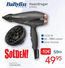 Aanbieding: BaByliss Haardroger