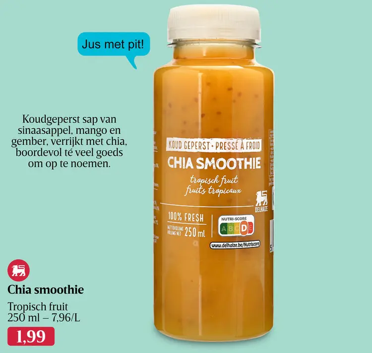 Promotie: Chia smoothie Tropisch fruit