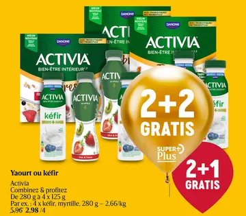Offre: Yaourt ou kéfir Activia