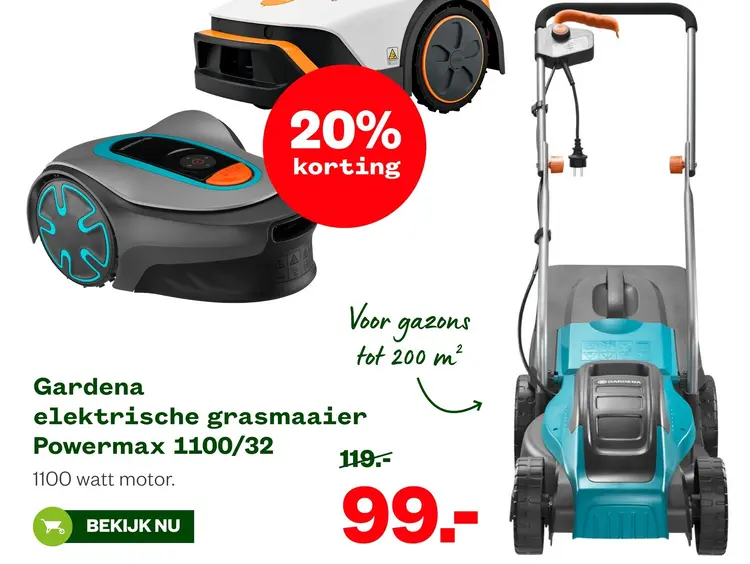 Aanbieding: elektrische grasmaaier Powermax 1100/32