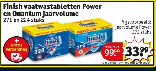 Aanbieding: Finish vaatwastabletten Power en Quantum jaar