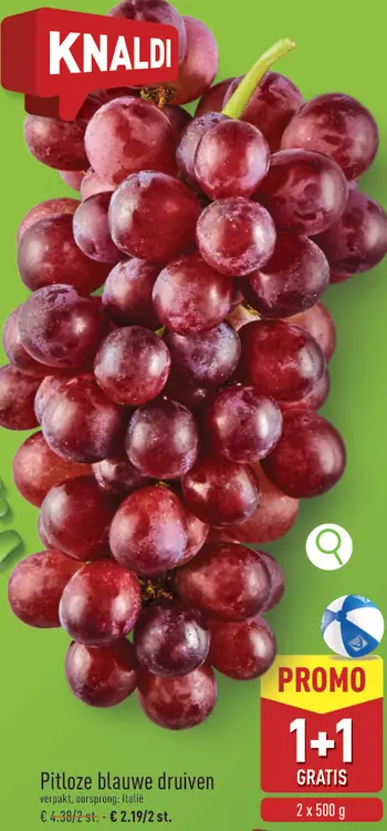 Promotie: Pitloze blauwe druiven