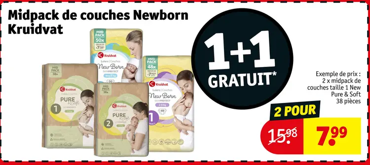 Offre: Midpack de couches Newborn