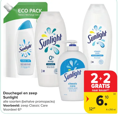 Promotie: Douchegel en zeep