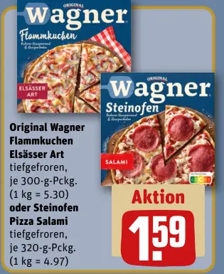 Aanbieding: Flammkuchen Elsässer Art oder Steinofen Pizza