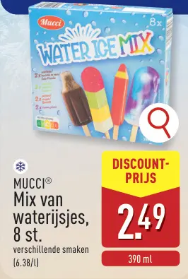 Promotie: Mix van waterijsjes