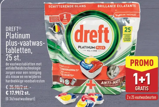 Promotie: Platinum plus-vaatwastabletten