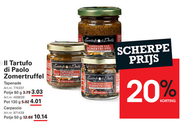 Aanbieding: II Tartufo di Paolo Zomertruffel Tapenade