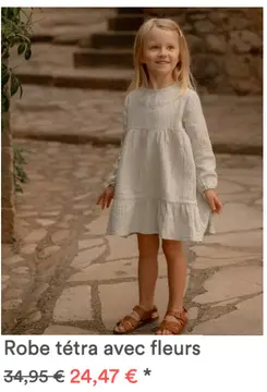 Offre: Robe tétra avec fleurs